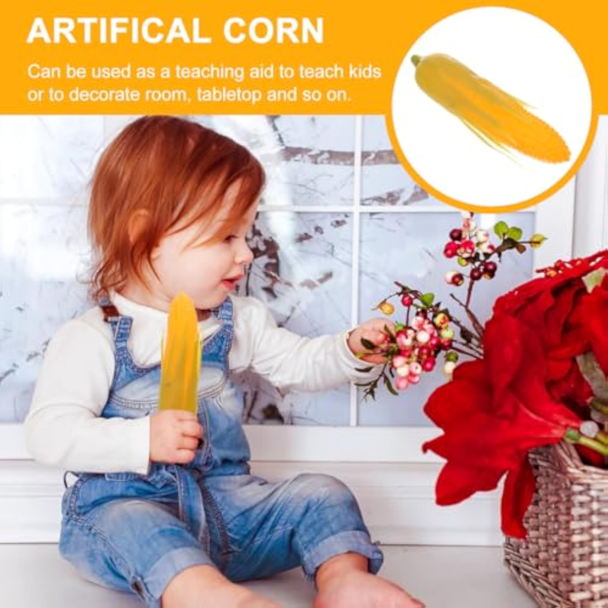 3pcs Simulation Corn Models, Artificial Vegetables